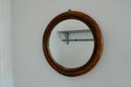 Vintage Manou bamboe ronde spiegel, Minder dan 100 cm, Minder dan 50 cm, Rond, Gebruikt