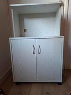 Witte rolcontaner keukenbuffetkast, Huis en Inrichting, Kasten | Buffetkasten, Ophalen, Met deur(en), 50 tot 100 cm, Zo goed als nieuw