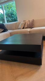 Salontafel Bink Zwart Eiken Fineer - tafel salon hout zwart, Ophalen, 50 tot 100 cm, Zo goed als nieuw, Minder dan 50 cm