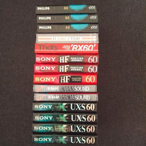 16 onbespeelde gesealde cassettebandjes, Cd's en Dvd's, Cassettebandjes, Nieuw in verpakking, Onbespeeld, Overige genres, 2 t/m 25 bandjes