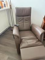 Lederen Relaxstoel Elektrisch, Huis en Inrichting, Fauteuils, Ophalen, Gebruikt, Leer, 75 tot 100 cm