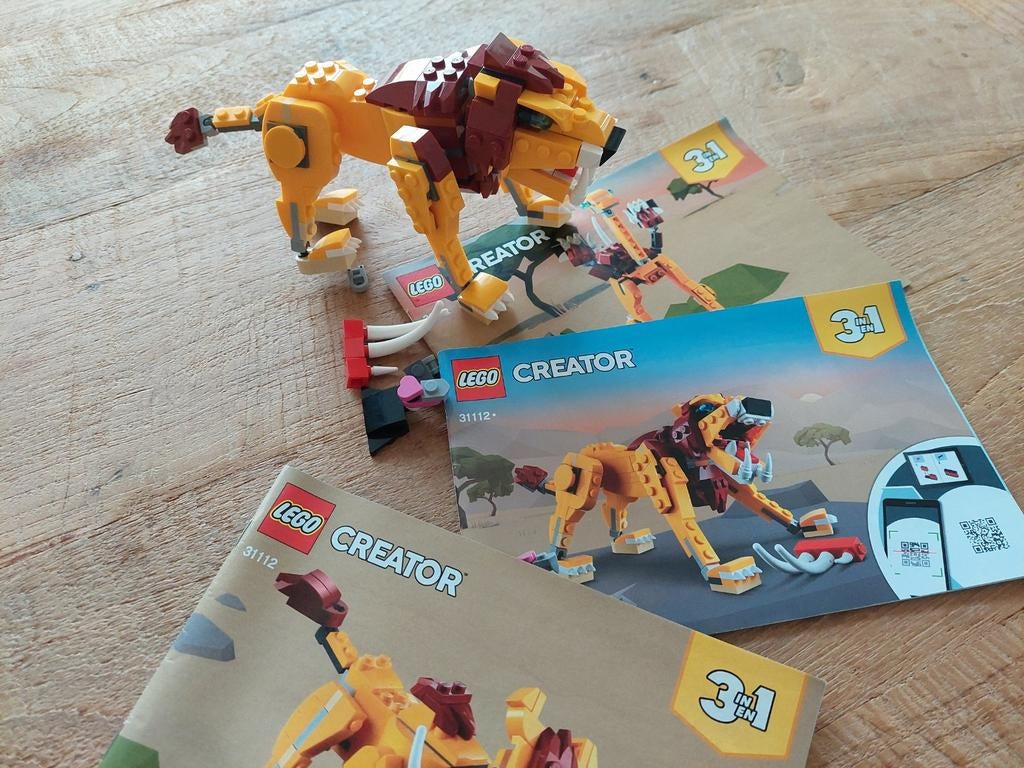 Lego Creator 31112 Leeuw - bijna compleet met Instructies, Ophalen, Zo goed als nieuw, Complete set, Lego