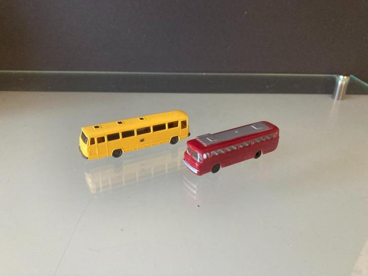 Wiking Gele Post bus en Arnold bus, Hobby en Vrije tijd, Modeltreinen | N-Spoor, Gebruikt, Overige typen, Gelijkstroom, Overige merken