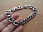 zilveren royale heren gourmet schakel armband [274], Sieraden, Tassen en Uiterlijk, Armbanden, Verzenden, Zo goed als nieuw, Zilver