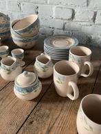 Servies bloemen vintage oud blauw, Antiek en Kunst, Ophalen