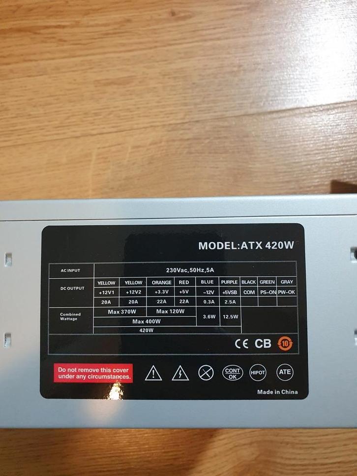 420W Voeding - Betrouwbaar en Krachtig, Computers en Software, Interne voedingen, Zo goed als nieuw, Ophalen of Verzenden
