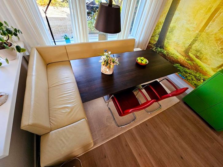 Complete eethoek met hoekbank, tafel en 2 leolux stoelen., Huis en Inrichting, Banken | Complete zithoeken, Gebruikt, Ophalen