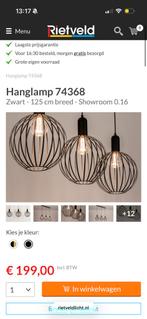 Nieuwe zwarte hanglamp – industrieel modern –, Ophalen, Industrieel, modern, Zo goed als nieuw, Metaal