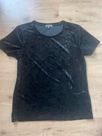 Zwart Fluwelen T-shirt Dames - Maat XL, Zwart, Maat 46/48 (XL) of groter, Ophalen of Verzenden, Zo goed als nieuw