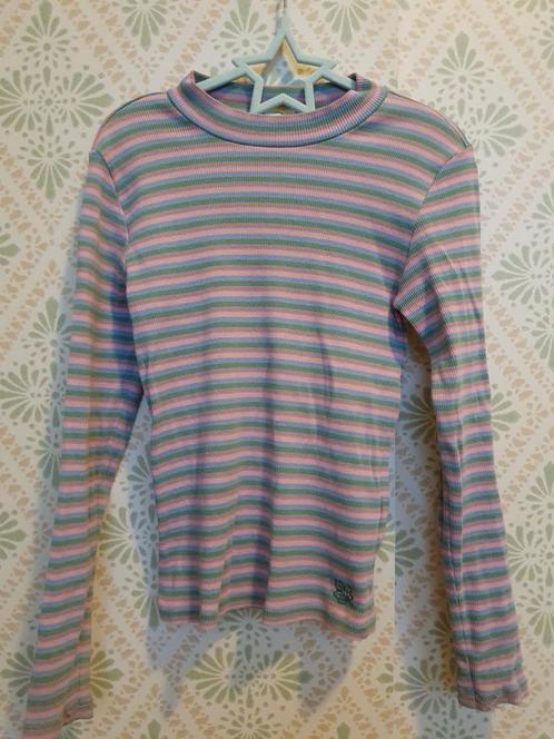 Sissy Boy gestreepte rib longsleeve 134 -140, Kinderen en Baby's, Kinderkleding | Maat 134, Zo goed als nieuw, Meisje, Shirt of Longsleeve