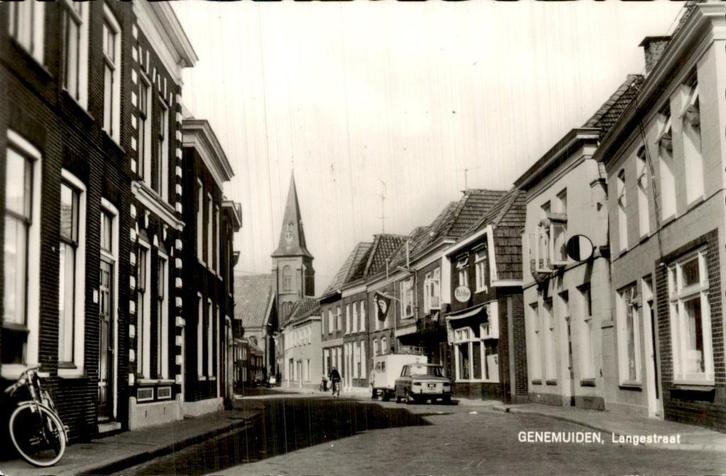 Genemuiden - Langestraat, Verzamelen, Ansichtkaarten | Nederland, Ongelopen, Overijssel, Voor 1920, Ophalen of Verzenden