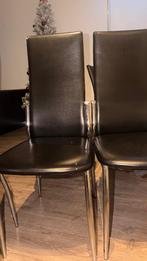 stoelen, Huis en Inrichting, Stoelen, Ophalen, Gebruikt, Zwart, Vier