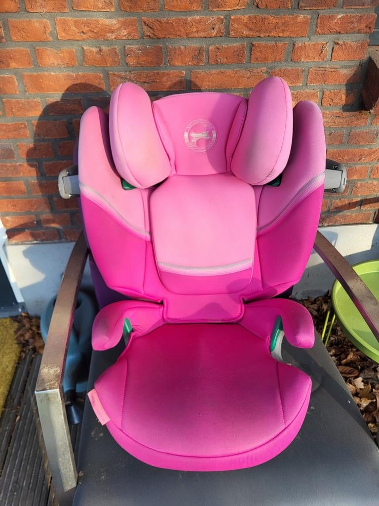 Cybex Solution i-fix kinderstoel roze, Overige merken, Gebruikt, 15 t/m 36 kg, Verstelbare rugleuning