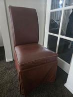 Leren Eethoek Stoelen + Bank manhattan style, Ophalen of Verzenden, Gebruikt