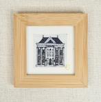 Ets Mauritshuis Den Haag 10x10 cm incl lijst, Antiek en Kunst, Kunst | Etsen en Gravures, Ophalen of Verzenden