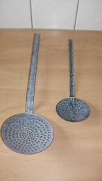 Grijsgewolkte emaille lepels (2 stuks), Ophalen of Verzenden