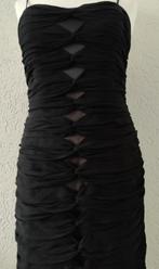 Jurk zwart chiffon met stola, Zwart, Cocktailjurk, Ophalen of Verzenden, Zo goed als nieuw