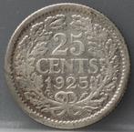 Zilveren kwartje 1925 - 25 cent 1925 Wilhelmina, Zilver, Koningin Wilhelmina, Losse munt, 25 cent
