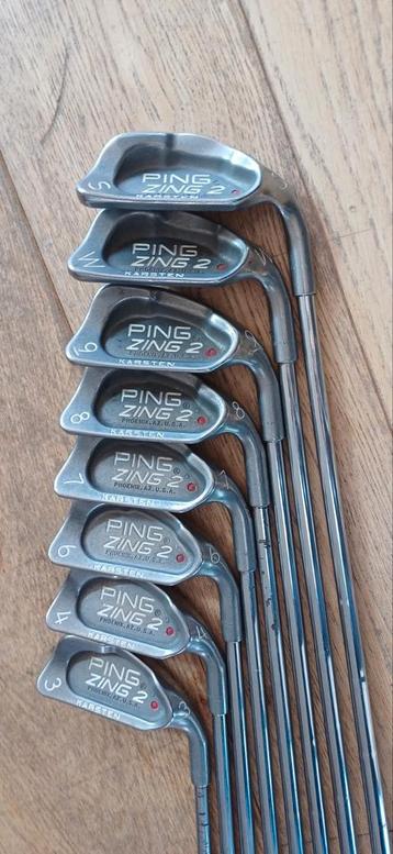 8x Ping Zing 2, Karsten golf set, iron, red dot