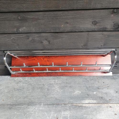Vintage kapstok dubbele rij haken, Antiek en Kunst, Antiek | Woonaccessoires, Ophalen of Verzenden