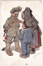 Kaart 1922 - Militair Uniform Humor Illustrator Emil Beithan, Verzamelen, Gelopen, Overige thema's, 1920 tot 1940, Verzenden