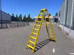 Trap 10 treden dubbel oploopbaar steunbeugel kunststof NIEUW, Doe-het-zelf en Verbouw, Ophalen of Verzenden, Nieuw