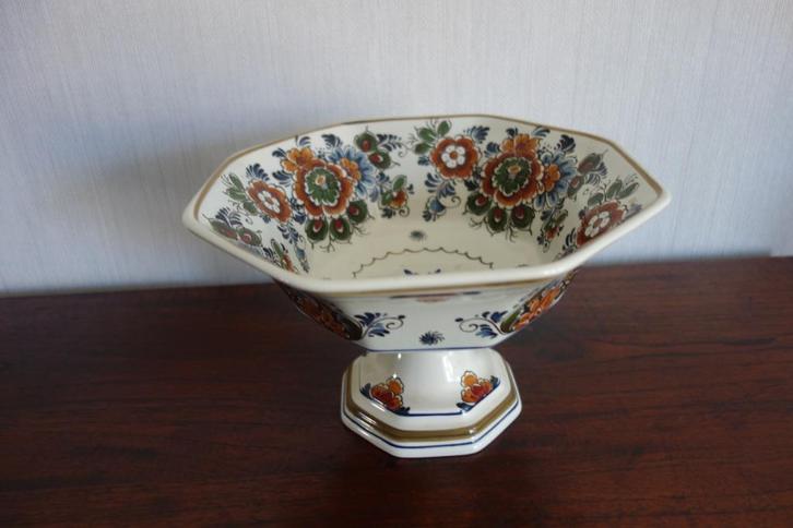 Porseleinen Delfts Polychroom fruitschaal, Antiek en Kunst, Antiek | Keramiek en Aardewerk, Ophalen of Verzenden