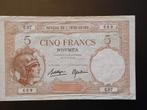 Nouméa 5 francs 1926 Zfr biljet, Postzegels en Munten, Bankbiljetten | Oceanië, Ophalen of Verzenden