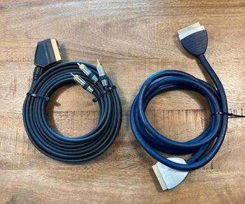 2x SCART kabels - Vergulde aansluitingen beschikbaar voor biedingen