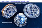 9x Phoenix Ware Feniks Blauw Wit Japan Gemerkt apart te koop, Ophalen