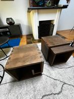 Echt hout, Huis en Inrichting, Tafels | Salontafels, Gebruikt, Ophalen of Verzenden, Minder dan 50 cm, Eikenhout