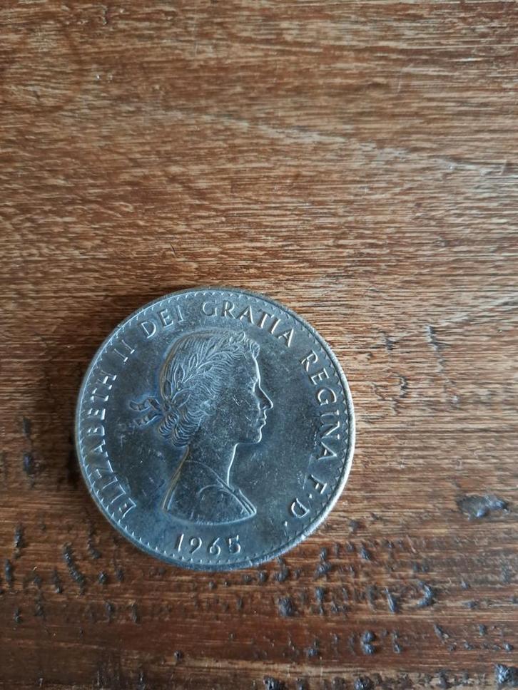Churchill Herdenkingsmunt Engeland 1965, Postzegels en Munten, Munten | Europa | Niet-Euromunten, Losse munt, Overige landen, Ophalen of Verzenden