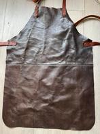 Te koop: leren schort, bruin, zgan, Huis en Inrichting, Keuken | Textiel, Ophalen of Verzenden, Zo goed als nieuw, Schort