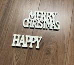 Tekstbordjes. Merry christmas, happy, Diversen, Ophalen of Verzenden, Zo goed als nieuw