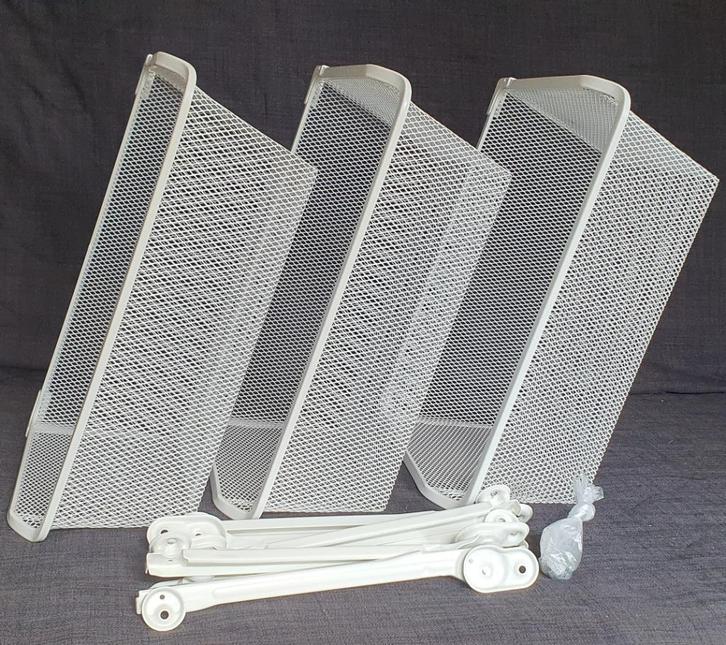 Set van 3 IKEA PAX Komplement Fijndraadmanden wit 50x35 cm, Huis en Inrichting, Kasten | Kledingkasten, Zo goed als nieuw, Minder dan 100 cm