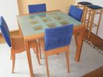 Ligne roset 1991 estancia dining table and 4 chairs, 50 tot 100 cm, Overige materialen, Modern, Vier personen