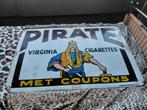 Oud emaille bord Pirate Virginia Cigarettes, Ophalen, Gebruikt, Reclamebord