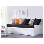 Ikea schuifbed brimnes 160x200 wit, Huis en Inrichting, Slaapkamer | Bedden, Ophalen, Gebruikt, Wit, Tweepersoons