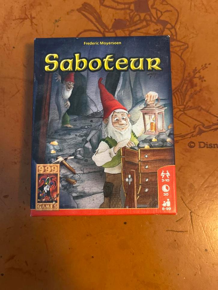 Saboteur - Bordspel voor 3-10 spelers, Hobby en Vrije tijd, Gezelschapsspellen | Bordspellen, Gebruikt, Drie of vier spelers, Ophalen of Verzenden