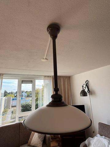 Antieke Hanglamp Melkglas - Goede Staat! beschikbaar voor biedingen