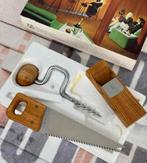 Vintage Bar-set Barset kurkentrekker zaag cheese wine rasp, Antiek en Kunst, Ophalen of Verzenden