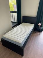 IKEA bed zwart en matras 90x200 cm, Ophalen, 90 cm, Eenpersoons, Zwart