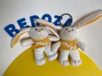 2059 Tjonkie konijn konijntje sleutelhanger 11 cm 2x, Ophalen of Verzenden, Zo goed als nieuw, Olifant