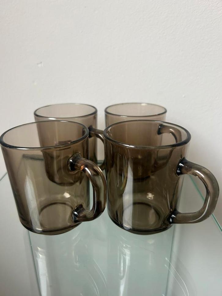Glazen vintage Arcoroc France rookglas (4st), Verzamelen, Glas en Borrelglaasjes, Zo goed als nieuw, Overige typen, Ophalen of Verzenden