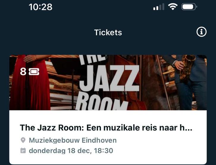 4 kaartjes aan tafel The Jazzroom Muziekgebouw Eindhoven, Tickets en Kaartjes, Concerten | Jazz en Blues, Drie personen of meer