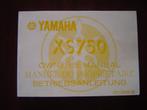 Yamaha XS750 1977 owner's manual XS 750  betriebsanleitung, Motoren