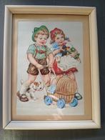 vintage brocante prentjes - 4 stuks, Ophalen of Verzenden