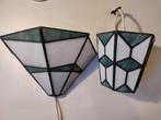 Tiffany stijl glas in lood hanglamp en wandlamp, Antiek en Kunst, Ophalen of Verzenden