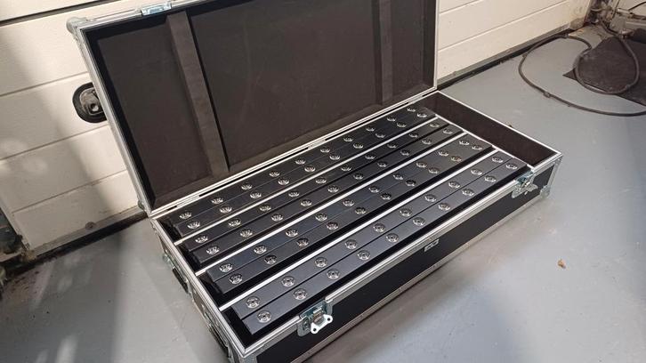 8x JB Systems LED Sunbar Warm White in Flightcase, Muziek en Instrumenten, Licht en Laser, Gebruikt, Licht, Kleur, Stroboscoopeffect