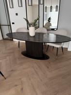 Richmond interiors Ovale Eettafel Gordon Eiken donkerbruin, Huis en Inrichting, Tafels | Eettafels, Ophalen, Gebruikt, 100 tot 150 cm